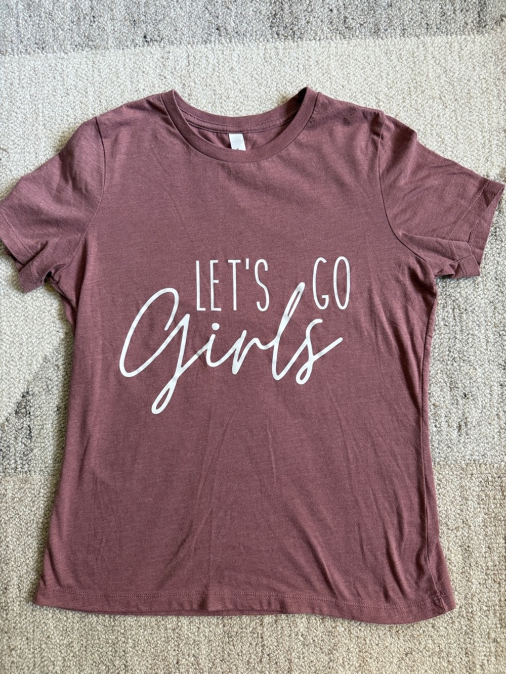 Bella Canvas Mauve 'Let's Go Girls' Short Sleeve Tee